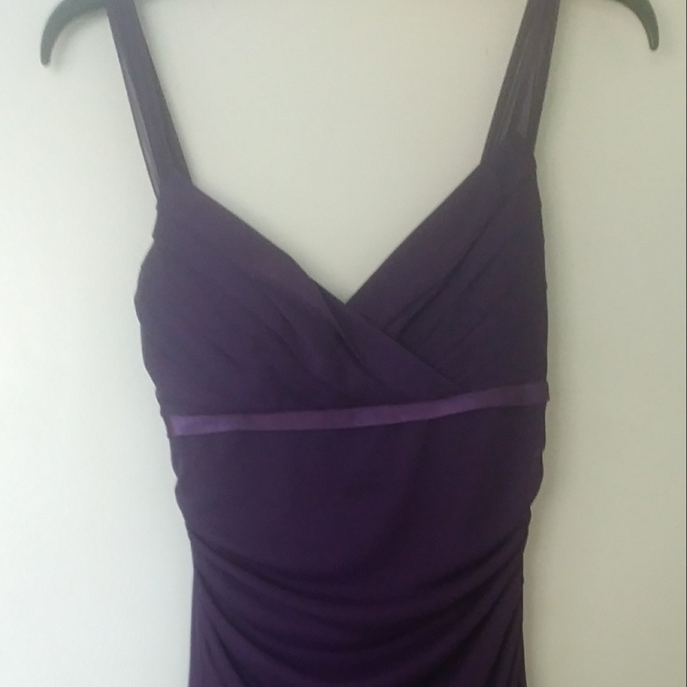 Purple body fitting dress